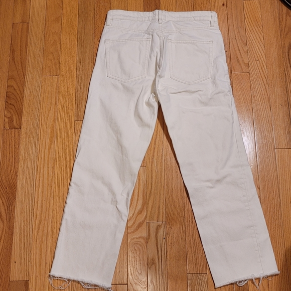 🍒3/$40🍒 Zara Trafaluc Denim TRF Jeans Cream Off White Sz 6 - Picture 3 of 8